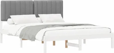 Obrázok produktu pre Rám postele s čalúneným čelom Svetlosivá 160 x 200 cm