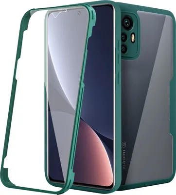 Obrázek produktu pro Ochranné pouzdro Xiaomi 12 Pro, vestavěný chránič displeje 360° plná ochrana pouzdra na mobilní telefon pro Xiaomi 12 Pro Green