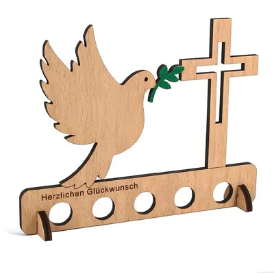 Produktbild von Geschenk zur ersten Heiligen Kommunion für Jungen und Mädchen,Holz Kommunionhandwerk,Glaube Geschenk,Dekoration ersten Heiligen Kommunion für Kinder