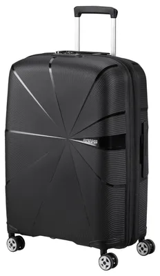 Zdjęcie produktu dla American Tourister STARVIBE Spinner EXP 67 cm z zamkiem szyfrowym TSA czarny