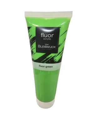 Produktbild von Van Bleiswijck Fluor Acrylfarbe Grün 250 ml Malfarbe Künstlerfarbe