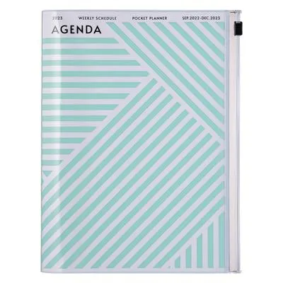 Produktbild von MARK'S 2022/2023 Taschenkalender A5 vertikal, Geometric Pattern/Mint