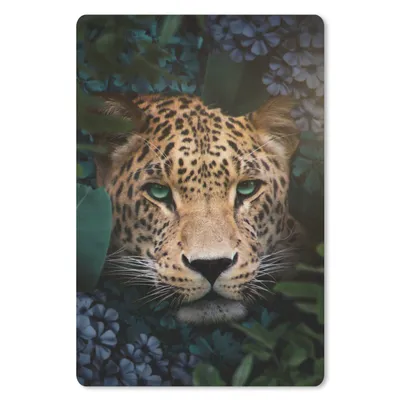 Produktbild von MuchoWow® Mauspad Mousepad Panther - Dschungel - Blumen - Pflanzen 18x27 cm - Mousepads - Maus Mat - Pad - Mausunterlage