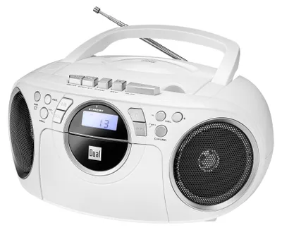 Produktbild von Dual P 70 portable CD-Boombox mit Radio und Kassette - Weiß