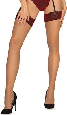 Immagine prodotto di Obsessive - Calze color carne con pizzo sensuale Sugestina L/XL