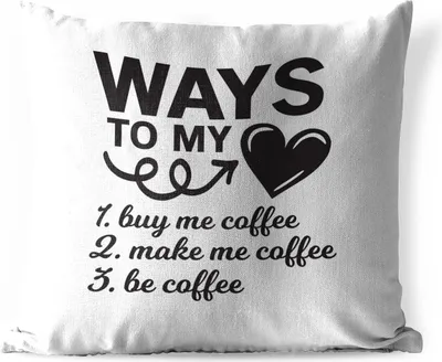 Produktbild von MuchoWow® Outdoor Kissen - Wege zu meinem Herzen - Zitate - Sprichwörter - Kaffee - 60x60 cm - Wetterfest - Lounge Kissen - Dekoration - Schlaf Kissen
