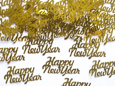 Produktbild von Happy New Year Konfetti 4x2cm 3g gold
