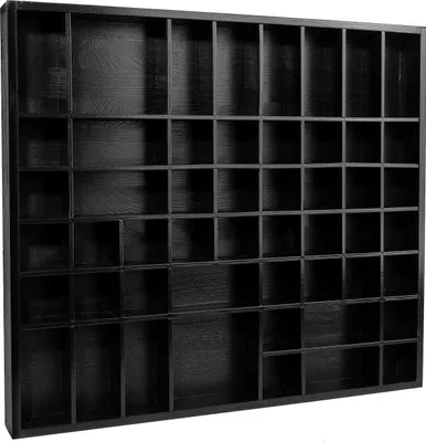 Image de Creative Deco Vitrine Murale Petite Etagere Noir 51 Compartiments 52 x 46 x 5 cm