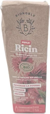 Produktbild von BIONOBLE Rizinusöl Kaltgepresst Bio - 100% Natürlich, Ohne Hexan - Wachstumsfördernd, Repariert - Rizinusöl Bio Haare, Wimpern, Augenbrauen, Haut