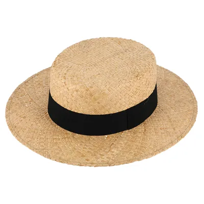 Produktbild von Fiebig Strohhut Kreissäge Raffia mit Ripsband Natur Gr. 57