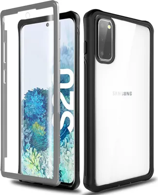 Produktbild von LaimTop Galaxy S20 Hülle, Hybrid Robust TPU Bumper Stoßfest Transparent Handyhülle 360 Grad Komplett Schutzhülle mit Schutzfolie für Samsung Galaxy S20