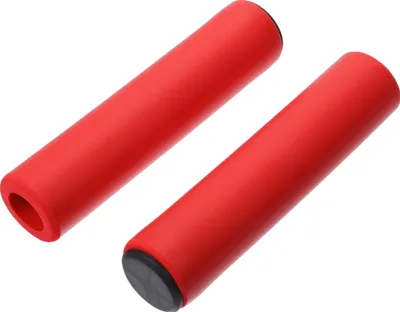 Image de 1 Ensemble De Poignées De Guidon De Vélo, Poignées De Guidon En Mousse Absorbant Les Chocs, Poignées De Guidon Confortables Pour Vélo Électrique Vtt, Rouge
