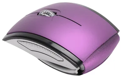Obrázek produktu pro Skládací bezdrátová myš – přenosná ergonomická počítačová myš 2,4 GHz s magnetickým vypínačem a přijímačem pro notebooky a stolní počítače, fialová