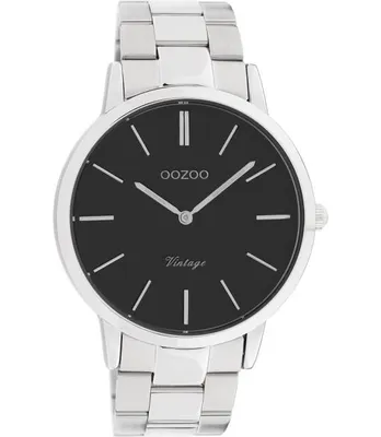 Immagine prodotto di Oozoo Orologio da polso in acciaio inossidabile argento Serie Vintage da uomo analogico al quarzo UOC20022