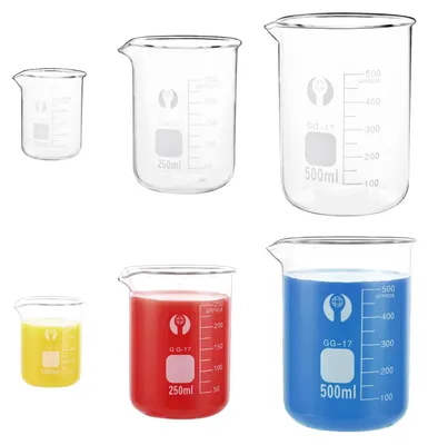Image de Solidchoice - Ensemble de 6 gobelets doseurs en verre borosilicaté