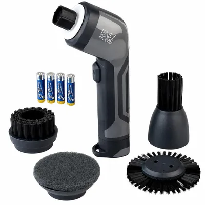 Produktbild von Elektrische Reinigungsbürste kabellos rotierend IPX7 mit 4 Aufsätzen für Bad Küche Fugen, KI-generiertes Bild