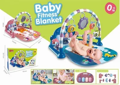 Zdjęcie produktu dla Mata edukacyjna z pianinkiem i grzechotkami różowa