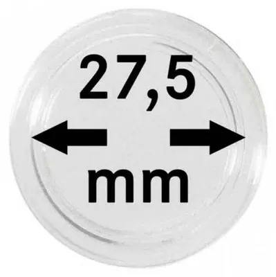 Produktbild von Lindner 2250275P Münzkapseln 27,5 mm, 10er-Packung, z.B. für die deutsche 5 Euro-Sammlermünze Planet Erde