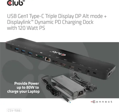 Immagine prodotto di Club 3D - CSV-1566 - Docking station universale