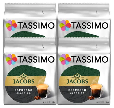 Immagine prodotto di Tassimo Jacobs Espresso caffè torrefatto macinato in capsule 118g confezione da 4 pezzi