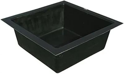Productafbeelding van Vijverbak Vierkant - Fonteinbekken Tuin - Waterpartij Creëren - Robuust GFK Materiaal - 100x100x35 cm - Zwart
