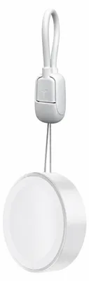 Immagine prodotto di INF Caricabatterie portatile compatibile con Apple Watch — Cavo staccabile, PC+ABS, caricatore da viaggio compatto Bianco