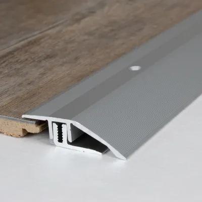 Produktbild von PROVISTON | Übergangs- & Ausgleichsprofil | Aluminium | 44 x 7 - 15 x 1000 mm | Silber | Bodenprofil | Metallprofil | Übergangsschiene