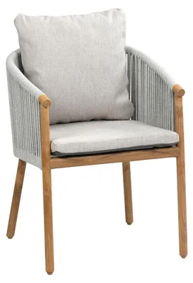 Produktbild von Dining-Gartenstuhl Es Vedra | Teakholz & Rope | Creme | 2er Set