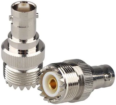 Obrázek produktu pro 2 ks RF koaxiálních adaptérů z BNC zásuvky na UHF konektor