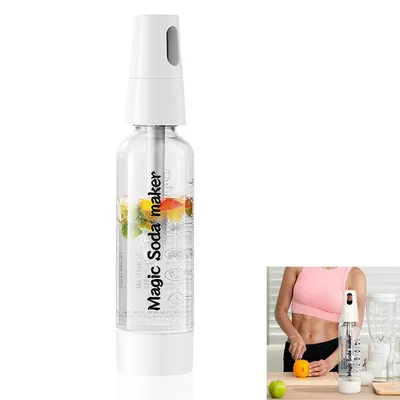 Produktbild von Wassersprudler, Sodamaschine Tragbar,1L Sprudler für Zuhause & Reisen, CO₂-Kapselbetrieb, Ein-Knopf-Bedienung, Kompakt, Für Sprudelwasser & Getränke