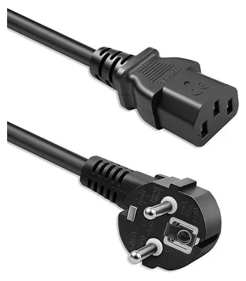Zdjęcie produktu dla Kabel Zasilający Qoltec Wtyczka Kątowa Schuko Cee 7/7 (E/F) | Iec C13 1,8M 3 * 0.75Mm2