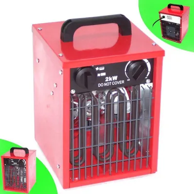 Produktbild von Bauheizer Heizlüfter 55204 Elektro Heizgerät 2000W 2kW Heizkanone Bautrockner