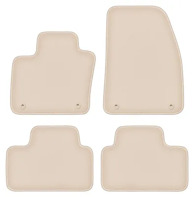 Image de Tapis de sol en moquette pour Volvo C40 2021- (à hayon) – jeu 4 pièces, beiges, sur mesure – Wielganizator FORTUNA