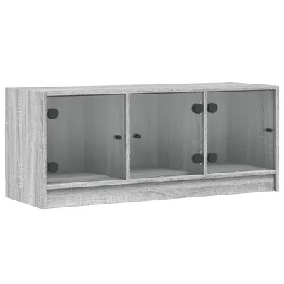 Obrázek produktu pro vidaXL TV skříňka se skleněnými dvířky Grey Sonoma 102x37x42 cm