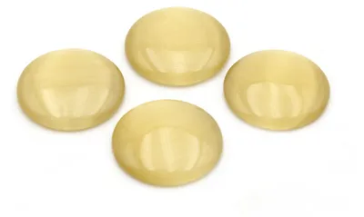 Produktbild von Vintageparts Cateye Glascabochons in sand, 18 mm, 4 Stück