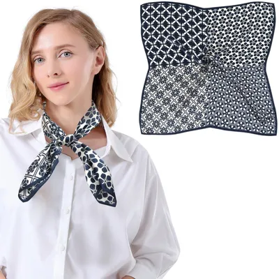 Produktbild von Solidchoice – 100% Seidentuch für Damen in Marineblau