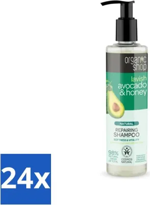 Zdjęcie produktu dla Organic Shop - Natural Repair Shampoo - Avocado & Honey - Nawilżający i regenerujący - 280 ml - Value pack - 24 szt