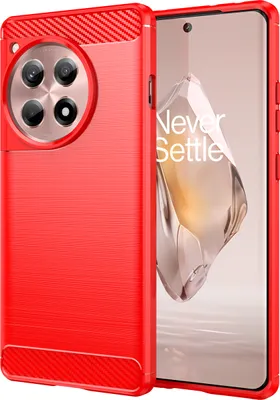 Produktbild von Hülle für OnePlus Ace 3 Carbon-Faser Weich TPU Silikon Stoßfest Handyhülle Rot