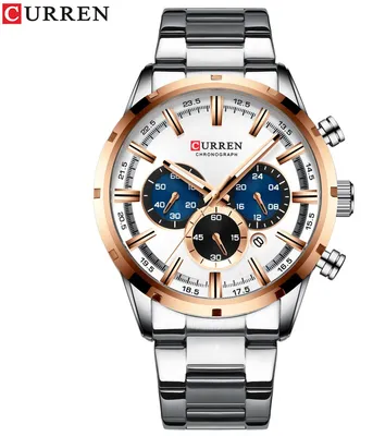 Produktbild von CURREN 8355 Luxury Classic Business Quartz Men Watch 3ATM Waterproof Large Case Big Dial Luminous Wrist Watch Calendar Minute Second Chronograph