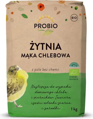 MĄKA ŻYTNIA CHLEBOWA TYP 720 BIO 1 kg - PROBIO