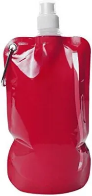 Produktbild von Trinkflasche Festivalkühler Magenta 750ml faltbar leicht BPA-frei wiederverwendbar mit Karabiner