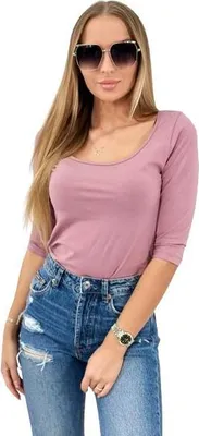 Immagine prodotto di Camicetta rosa scuro con scollo rotondo