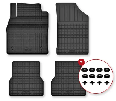 Zdjęcie produktu dla Dywaniki gumowe do Volkswagen ID.3 2019- (hatchback) – 4 szt., czarne, dobierane – Wielganizator Semi-Universal