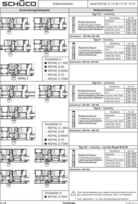 Produktbild von Schüco Rollentürband 239130 EV1 silberfarbig 70 mm, nach außen öffnende Tür