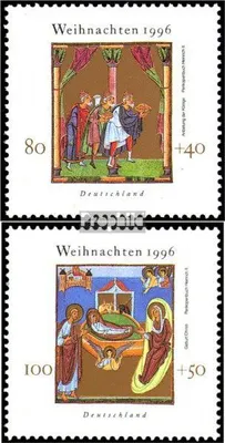 Produktbild von Briefmarken BRD (BR.Deutschland) 1996 Mi 1891-1892 (kompl.Ausgabe) gestempelt Weihnachten