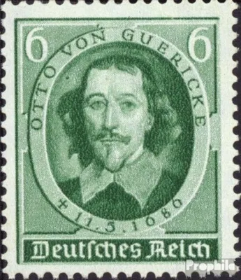 Produktbild von Briefmarken Deutsches Reich 1936 Mi 608 (kompl.Ausg.) mit Falz 250. Todestag von Guerickes