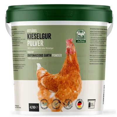 Produktbild von AniForte Kieselgur für Hühner inkl. Zerstäuber 4,2 kg – 100% natürliches & reines Kieselgurpulver, extrafein & effektiv, für Hühner & Geflügel