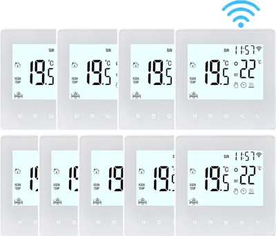 Zdjęcie produktu dla 9X Inteligentny termostat WiFi 3A Termostat pokojowy Urządzenia do podgrzewania wody Ogrzewanie podłogowe, wyświetlacz LCD, sterowanie APP, tryb ręczny/automatyczny