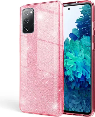 Immagine prodotto di NALIA Glitter custodia del telefono cellulare per Samsung Galaxy S20 FE, Bling cellulare copertura custodia di protezione TPU Rosa