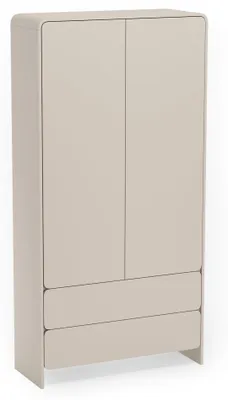 Produktbild von Selsey Lummo – Kleiderschrank 2-türig, Kleiderstange, Fächer & 2 Schubladen, Kaschmir, 100 cm